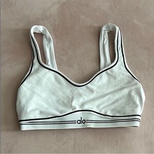 Alo White Heartthrob Bra